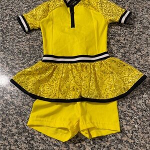 Weissman Yellow Sequin Kids Dance Costume